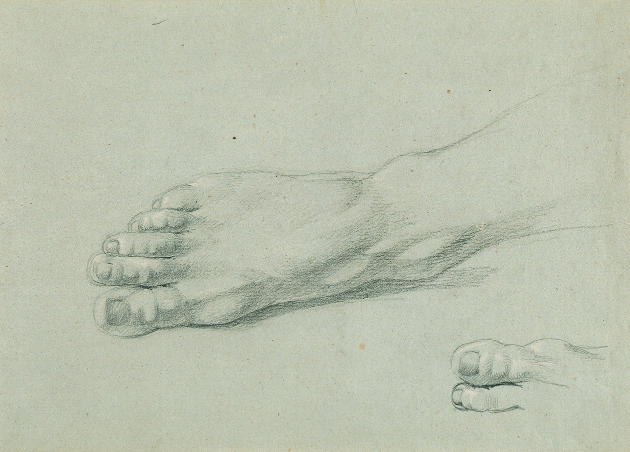 Fotstudie för "Arindal och Daura" av Johann Peter Krafft