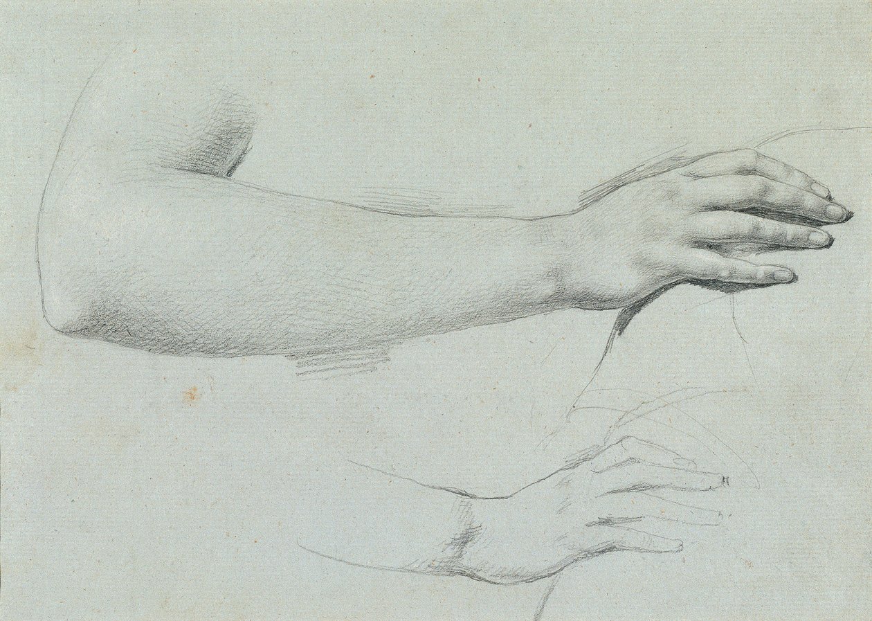 Handstudie för "Arindal och Daura" av Johann Peter Krafft