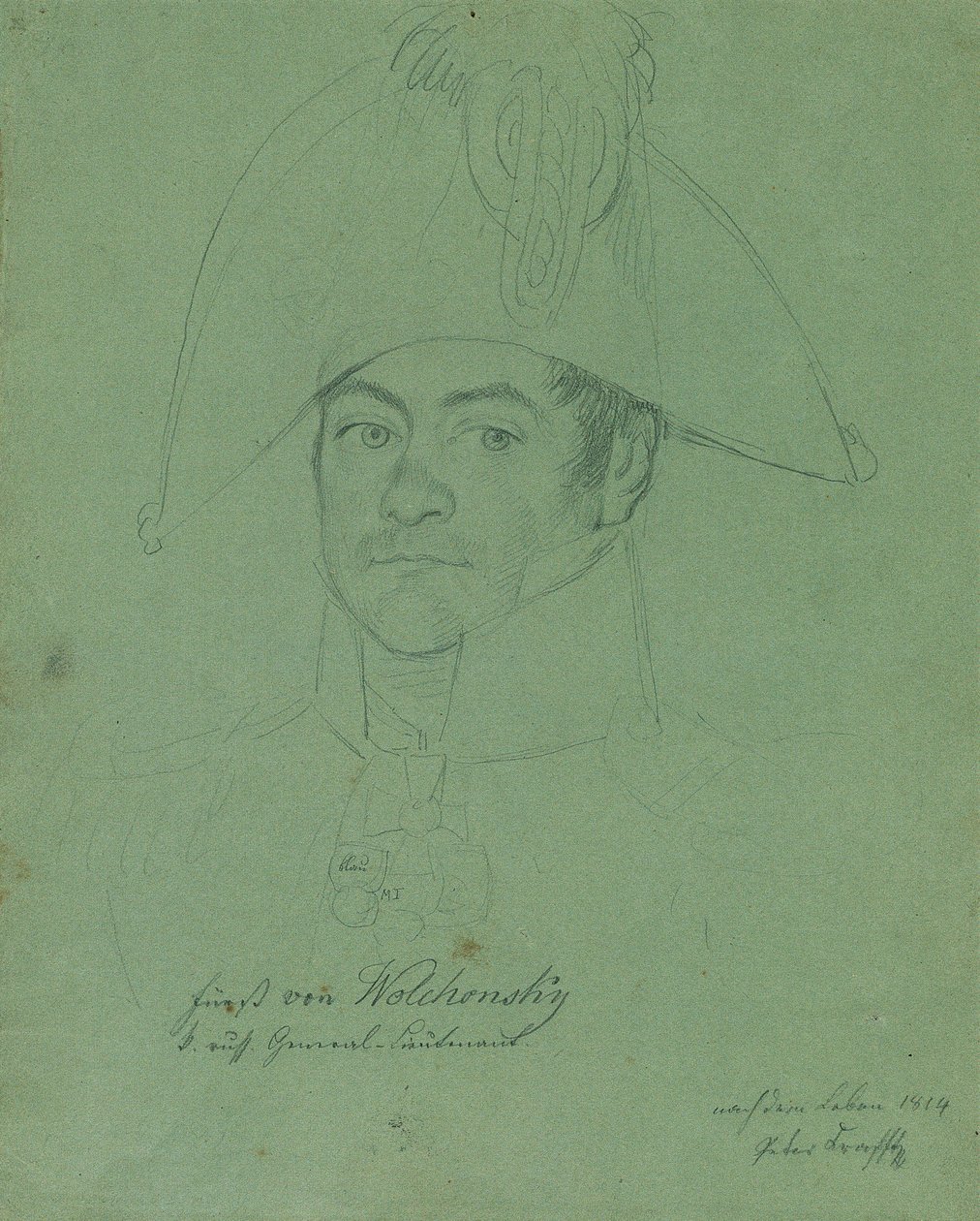 Prins Peter Mikhailovich Volkonsky 1776-1852, 1814. av Johann Peter Krafft