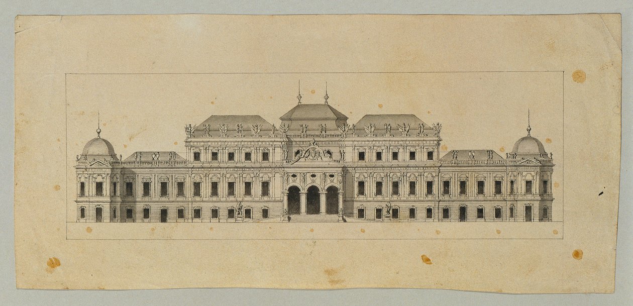Studie för Upper Belvedere av Johann Peter Krafft