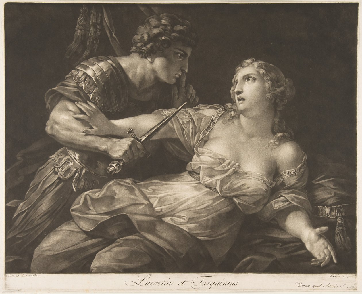Tarquin och Lucretia, 1792. av Johann Peter Pichler