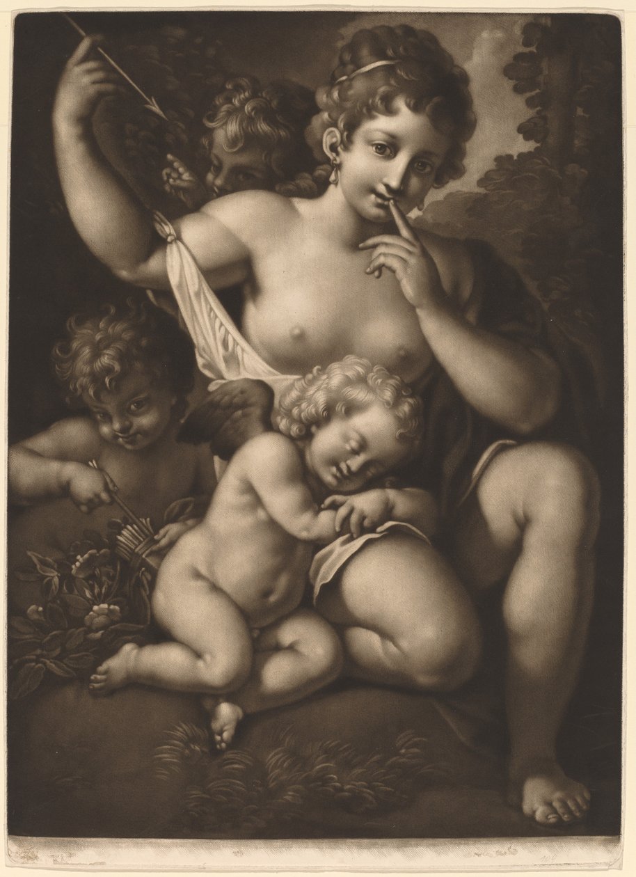 Venus och Amor av Johann Peter Pichler