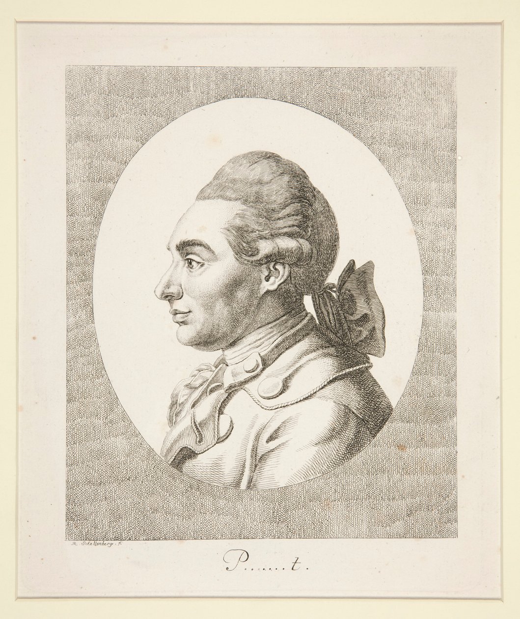 Porträtt av P av Johann Rudolph Schellenberg