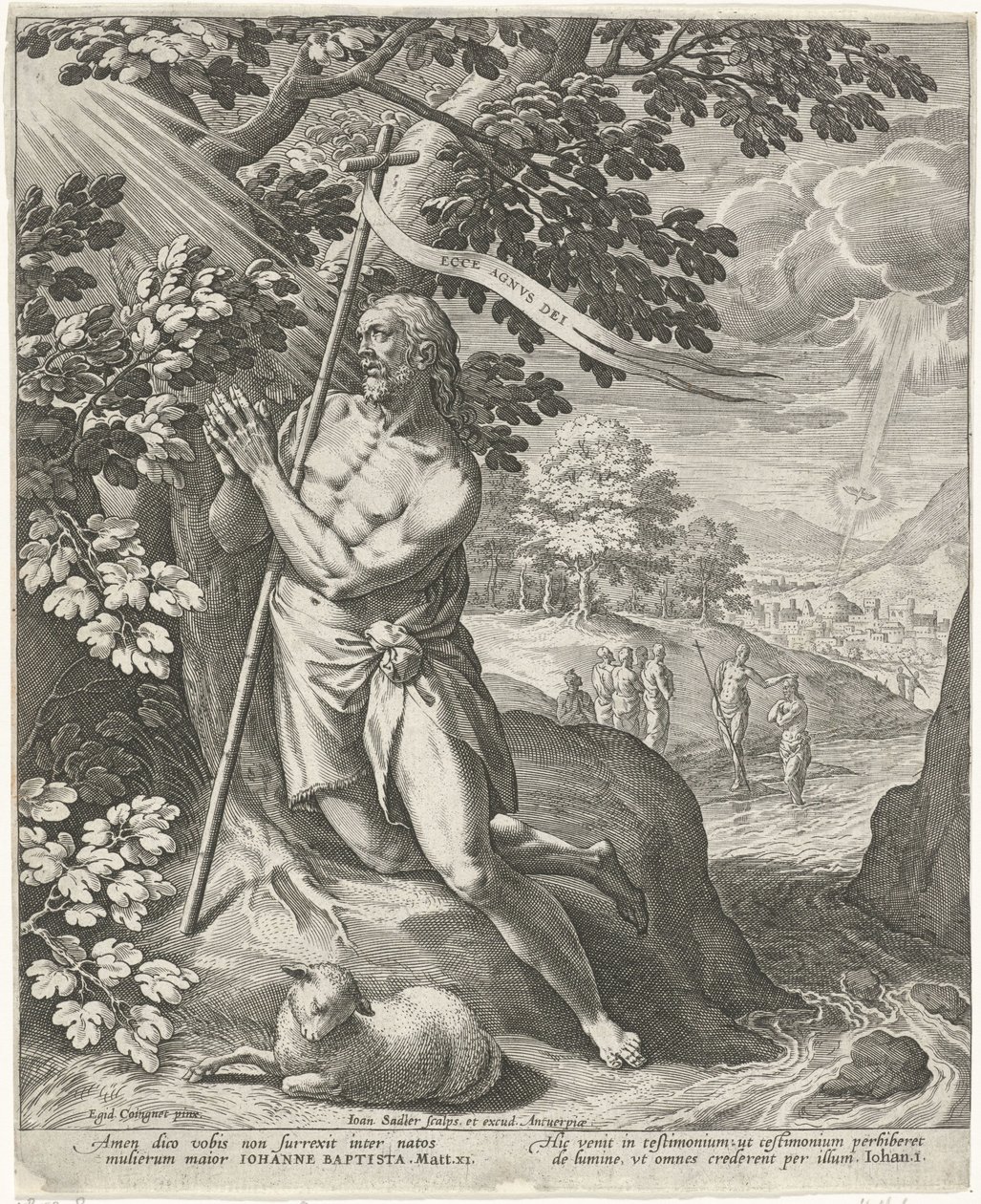 Johannes Döparen i öknen av Johann Sadeler (I)