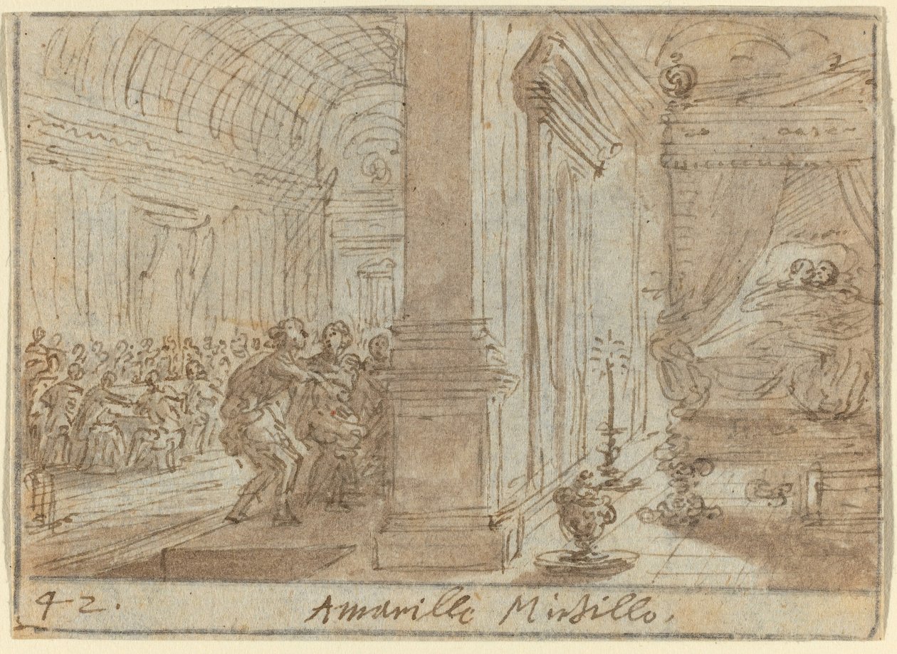 Amaryllis och blåbär, 1640. av Johann Wilhelm Baur