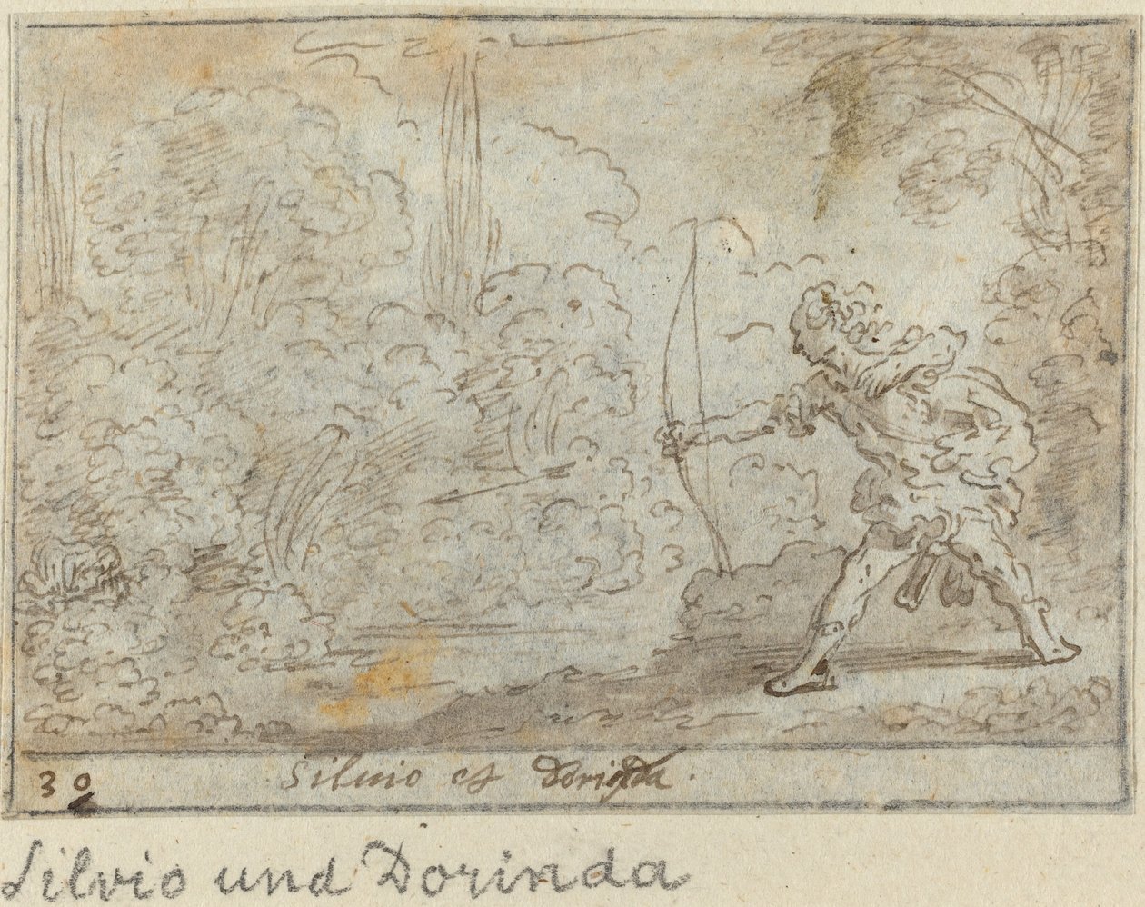 Silvio och Dorinda, 1640. av Johann Wilhelm Baur