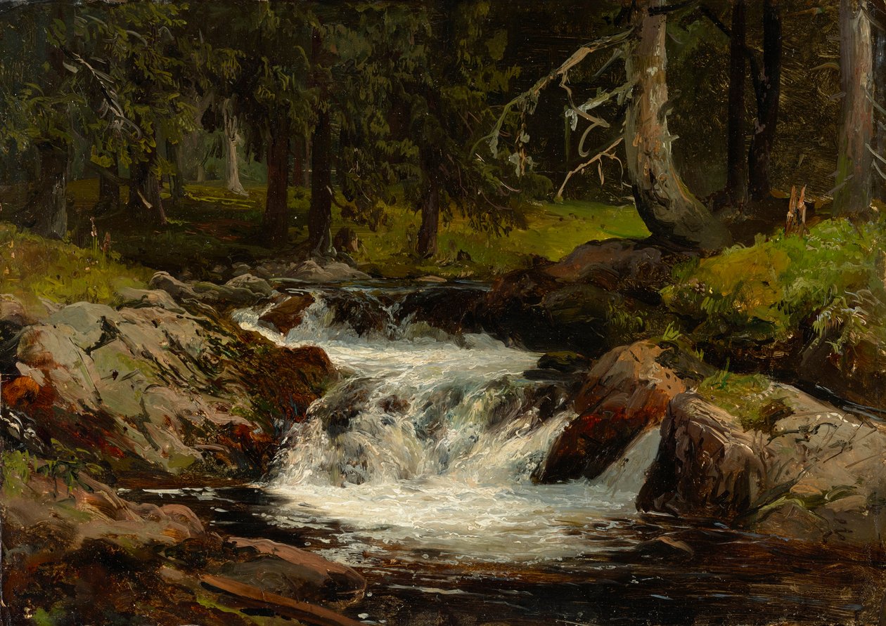 Waldbach av Johann Wilhelm Schirmer