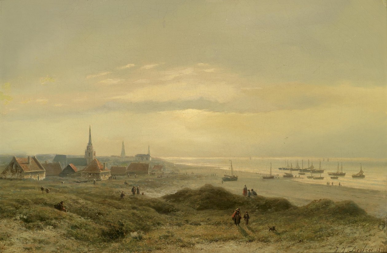 Stranden vid Scheveningen av Johannes Joseph Destrée