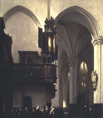Den nya kyrkan i Amsterdam, ca 1847 av Johannes Bosboom