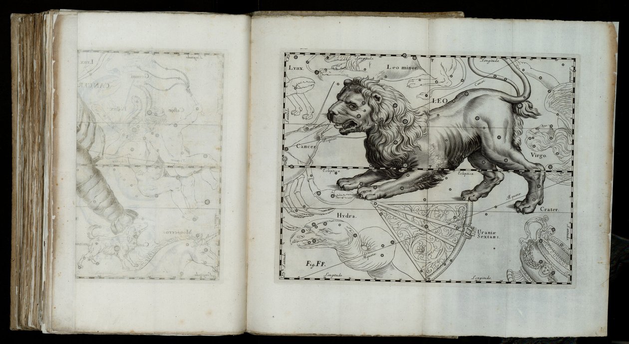 Leo (konstellation), från "Prodromus of astronomy" av Johannes Hevelius