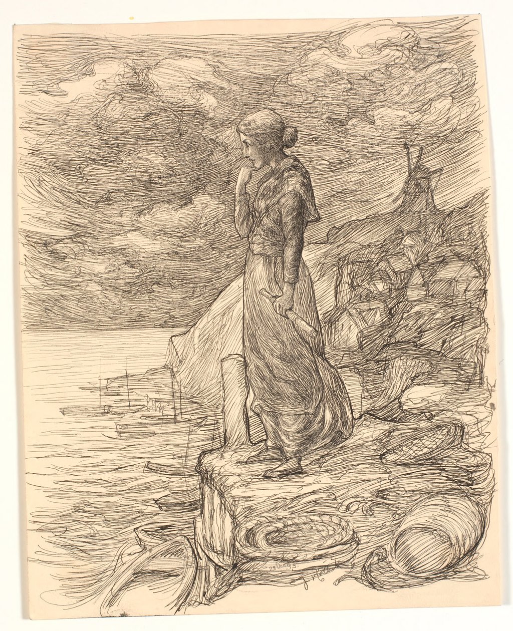 Illustration till Alfred Tennyson "Enoch Arden" av Johannes Holbek