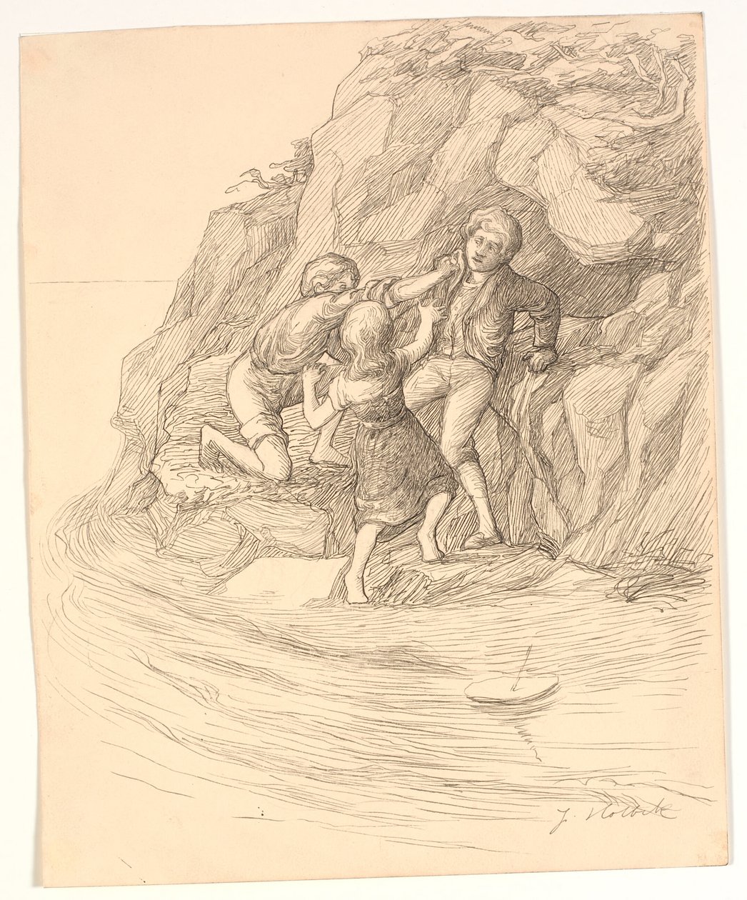Illustration till Alfred Tennyson "Enoch Arden" av Johannes Holbek