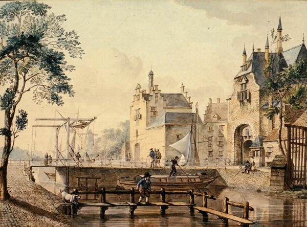 Rotterdamsche och Ketel Poort, Delft av Johannes Huibert Prins