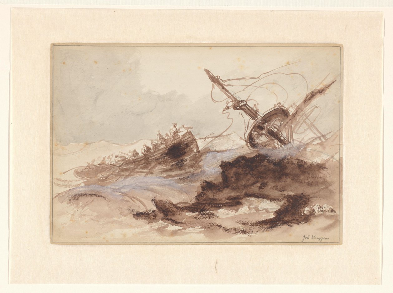 Förlisning av Johannes Huygens (signed by artist)