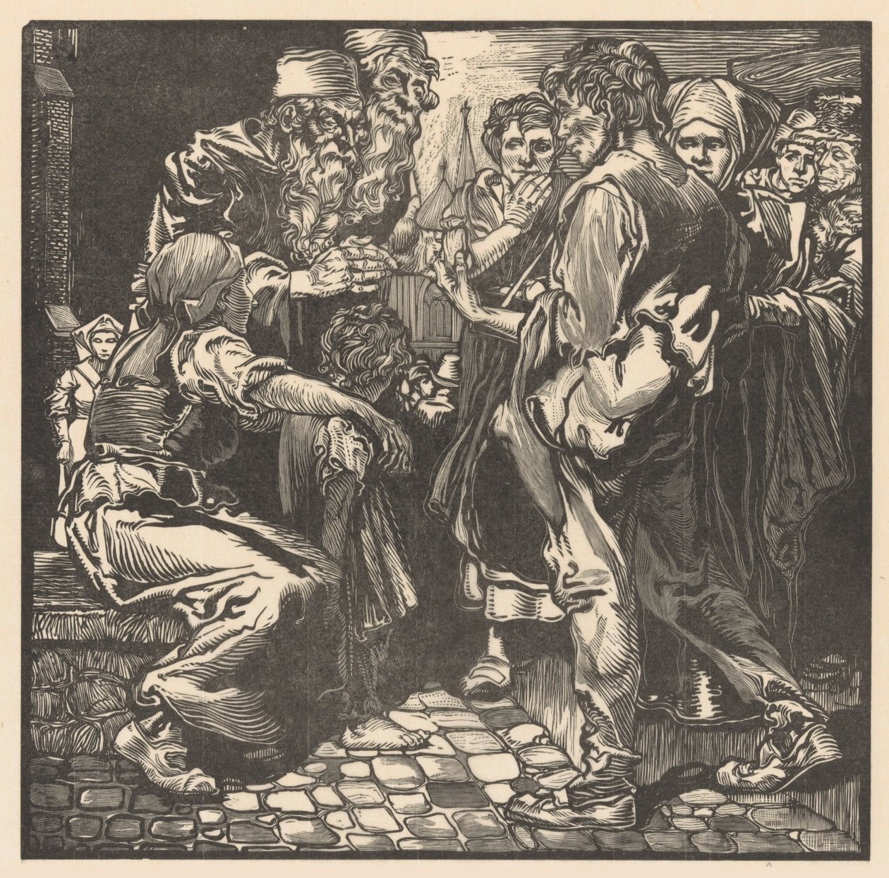 Man mötte pengapåse av Johannes Josephus Aarts (signed by artist)