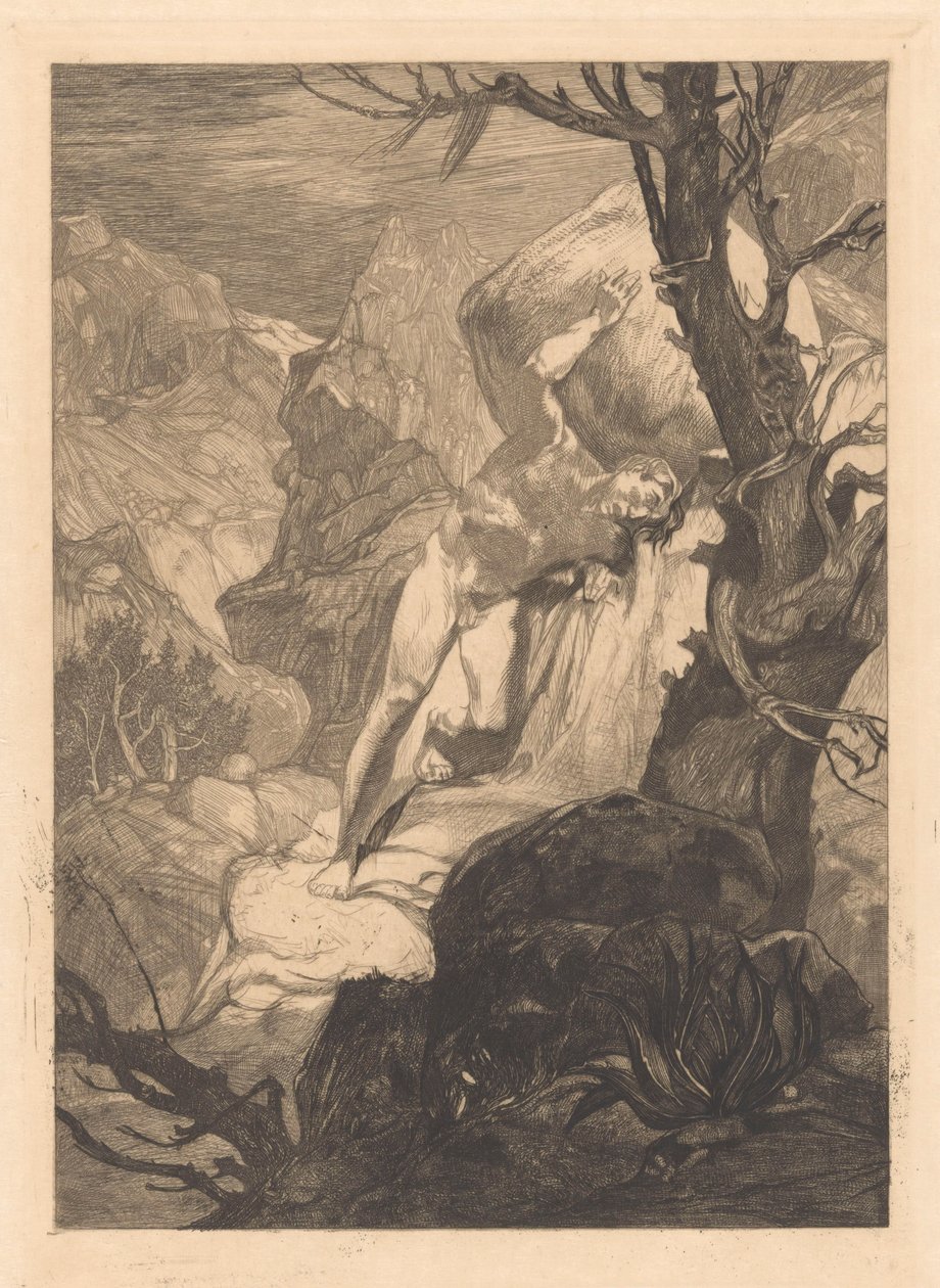 Sårad i stenigt landskap av Johannes Josephus Aarts
