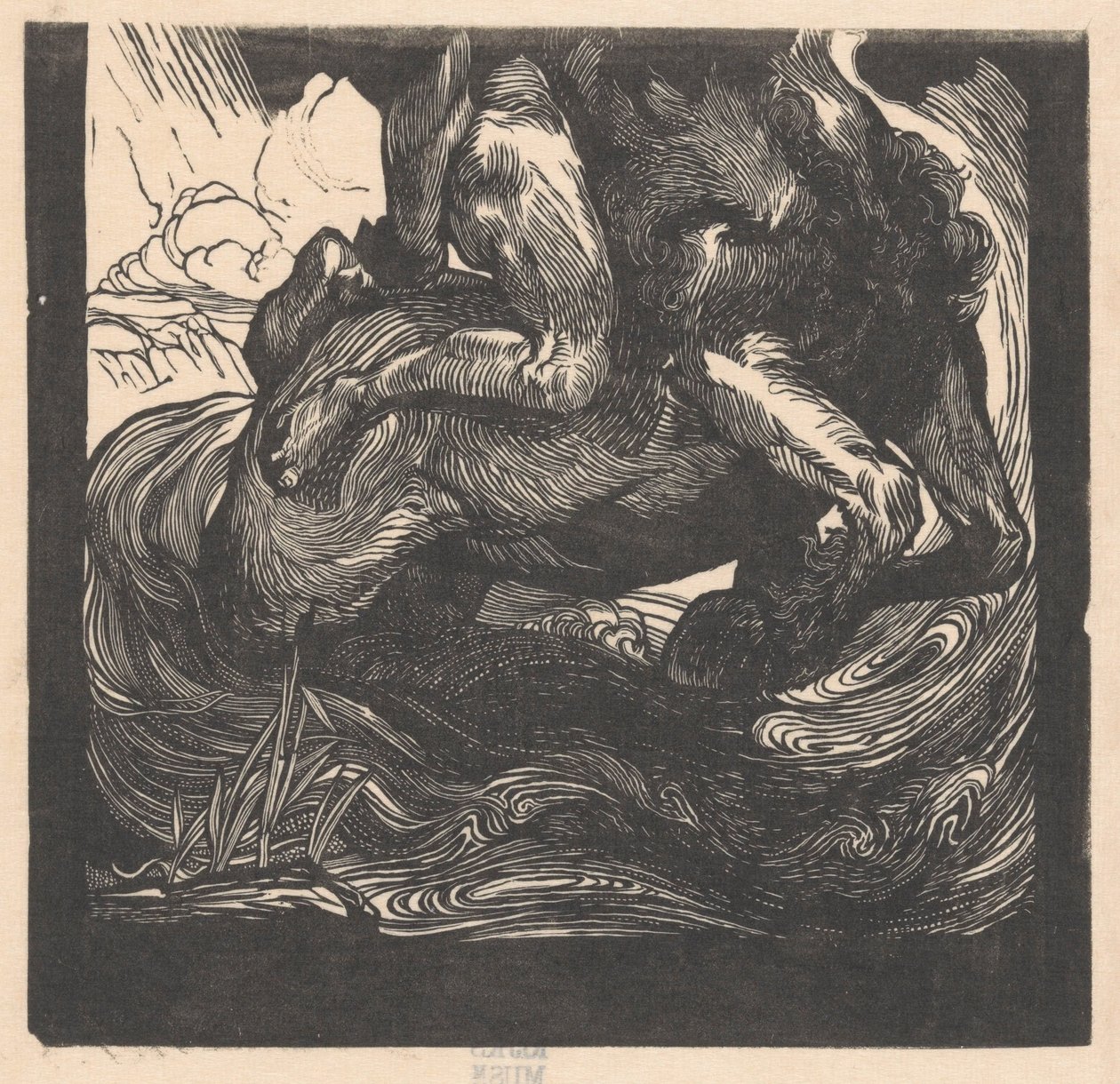 Nedre halvan av en kentaur av Johannes Josephus Aarts