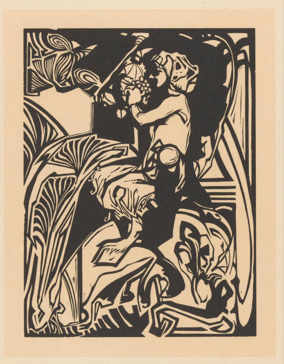 Satyr med druvklase av Johannes Josephus Aarts