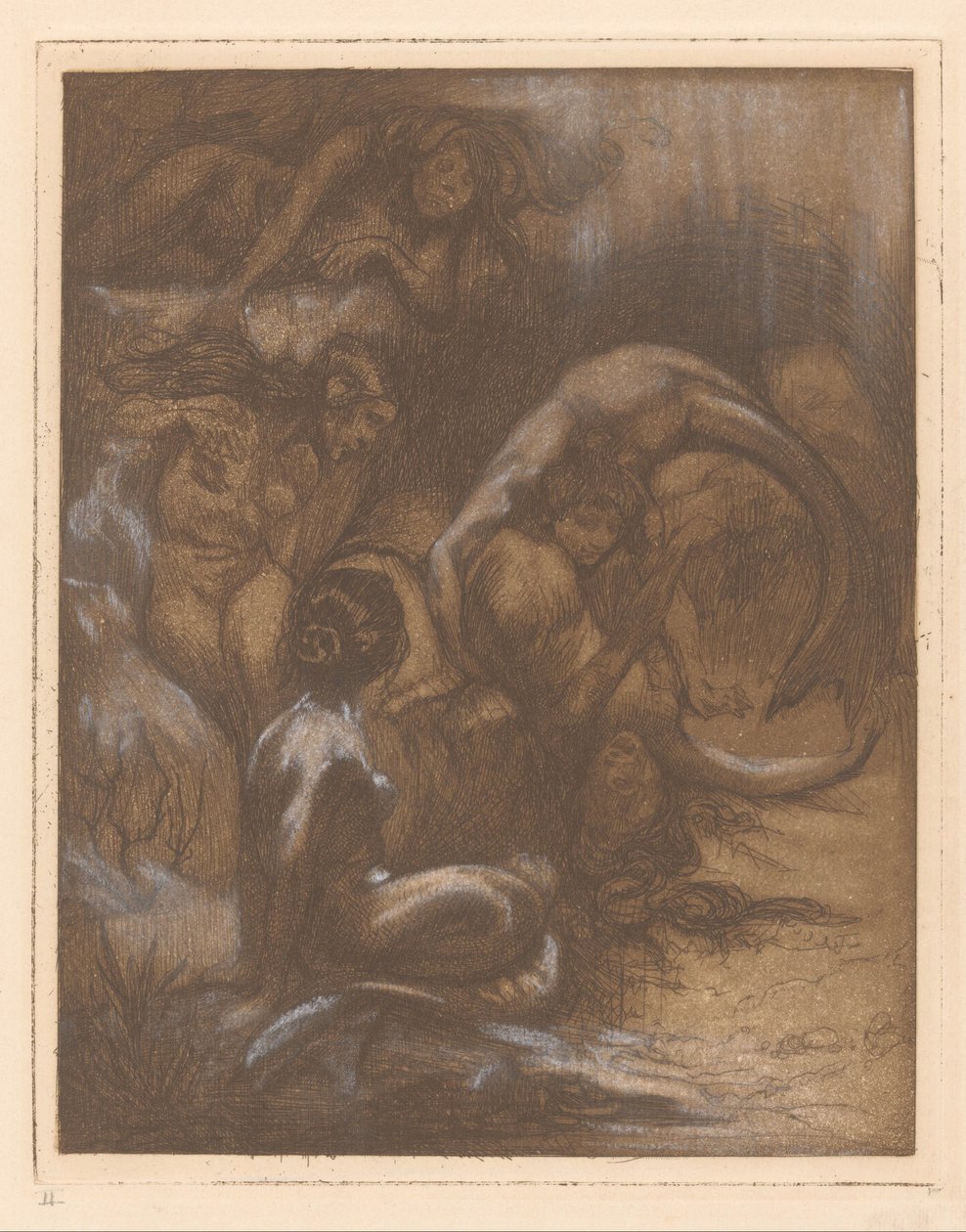 Fem sjöjungfrur av Johannes Josephus Aarts