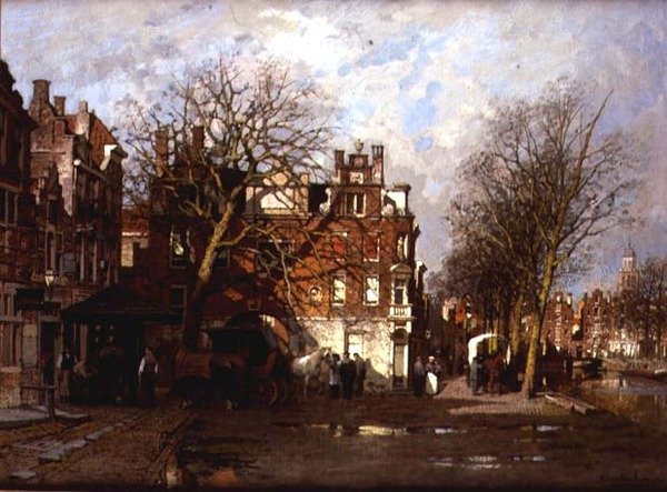 Capriccio utsikt över staden av Johannes Karel Christian Klinkenberg