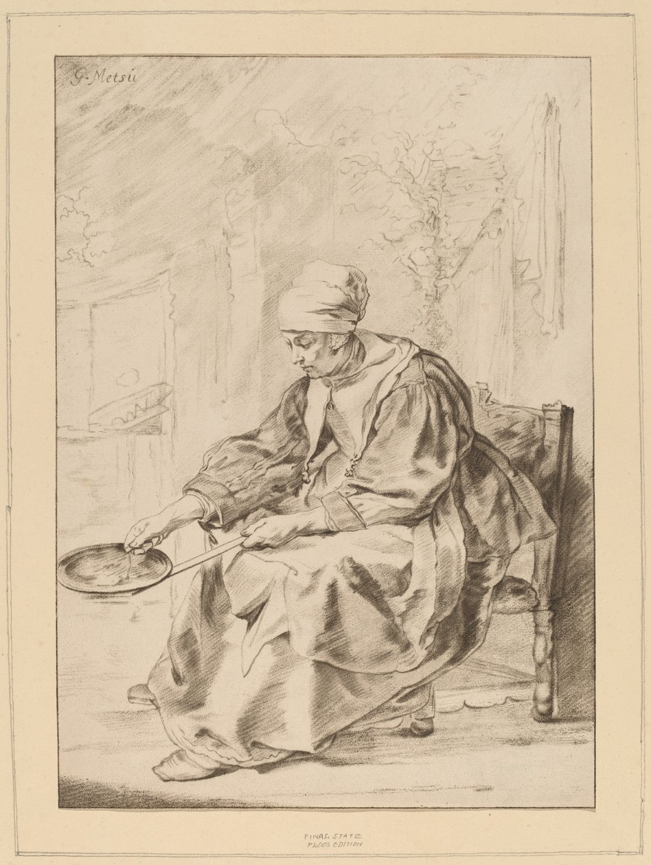 Pannkakskvinna, 1768. av Johannes Kornlein