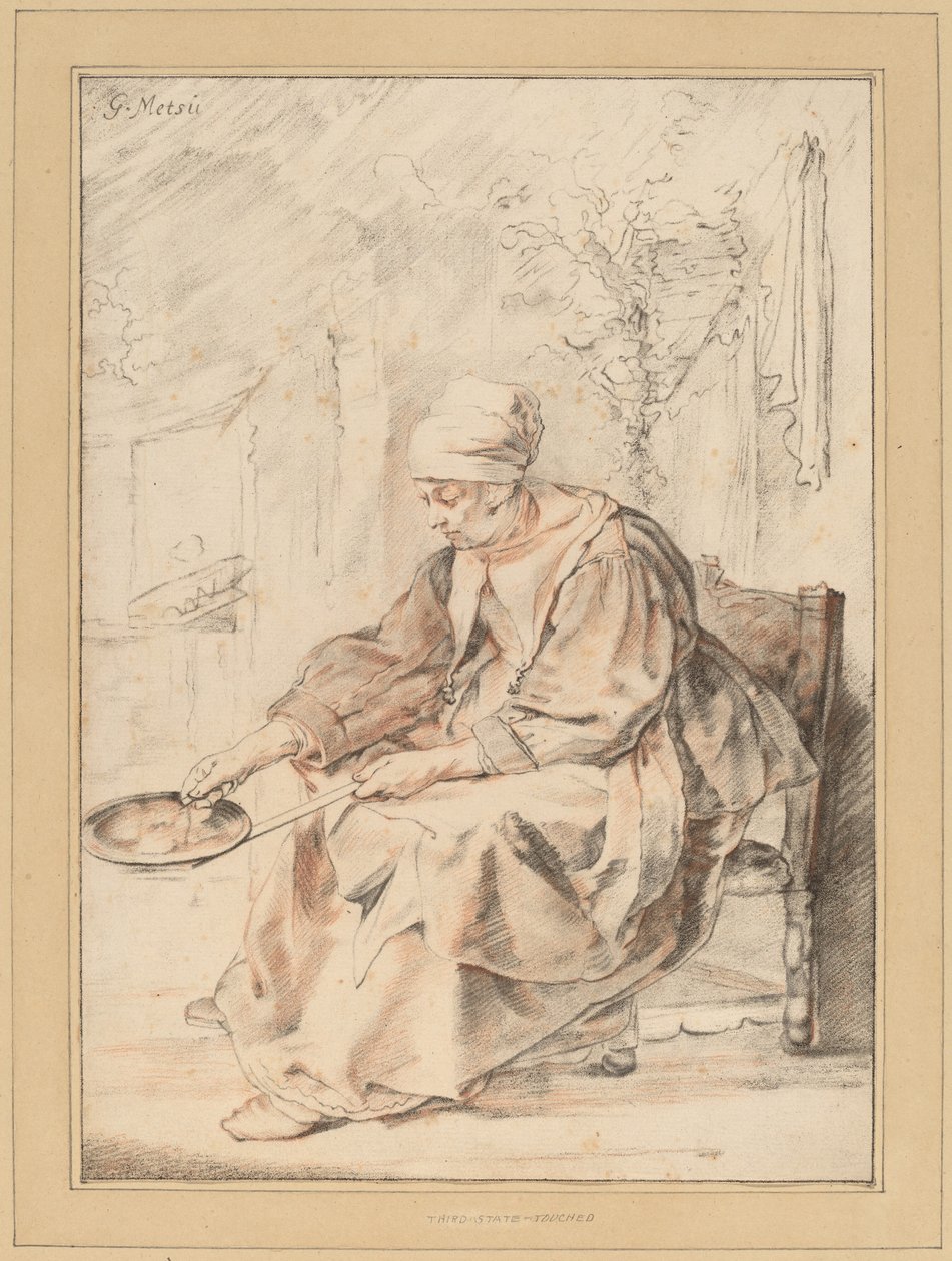 Pannkakskvinna, 1768. av Johannes Kornlein
