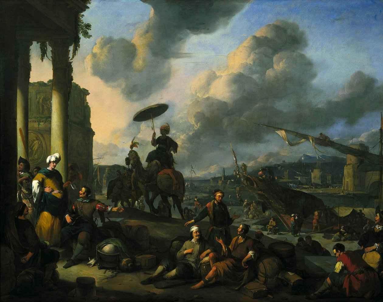 Hamn vid Medelhavet av Johannes Lingelbach