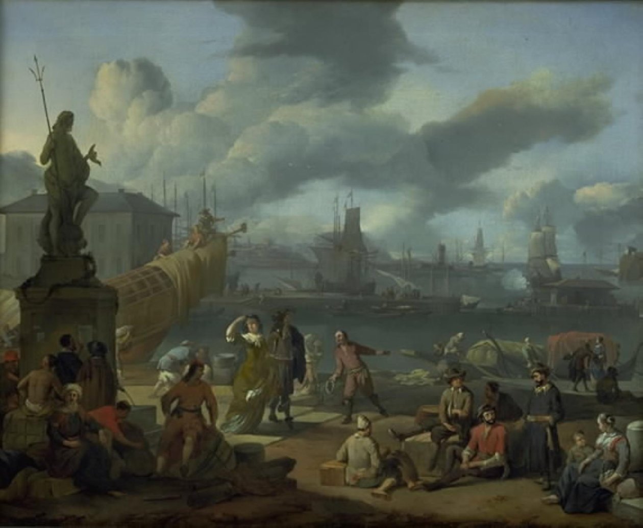 Södra hamnen bland klippor av Johannes Lingelbach