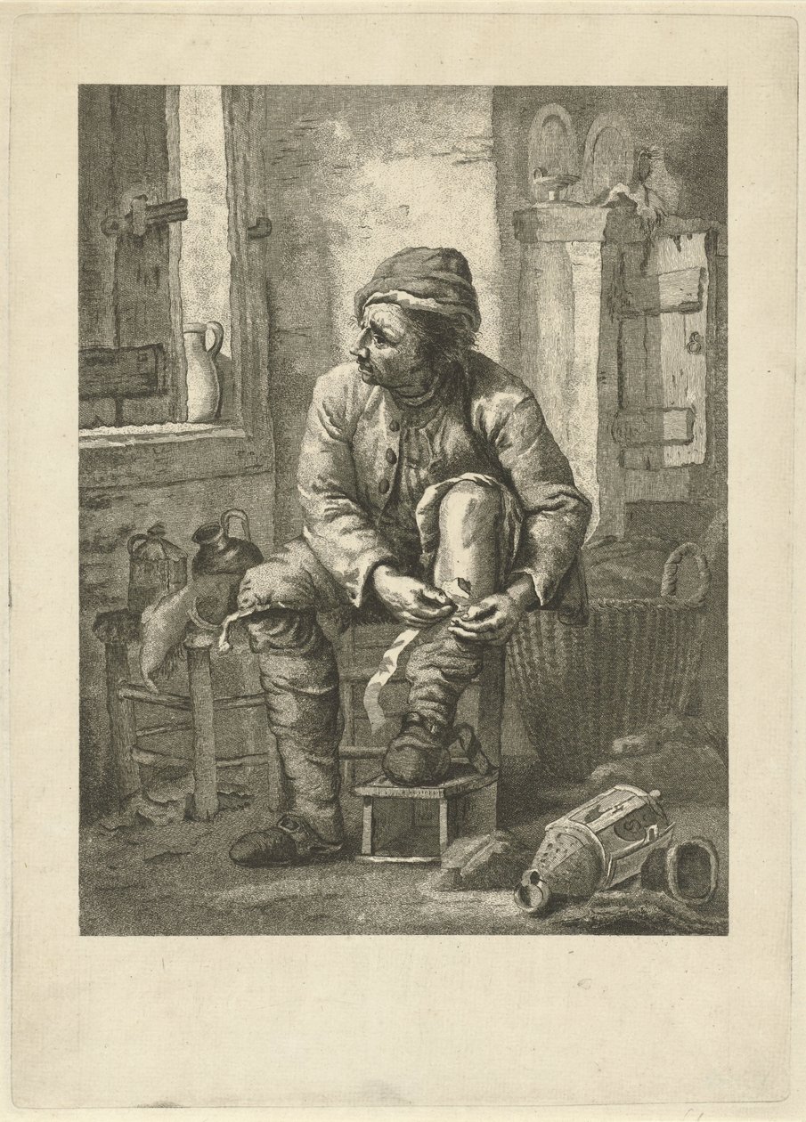 Man binder hans ben av Johannes Schoenmakers