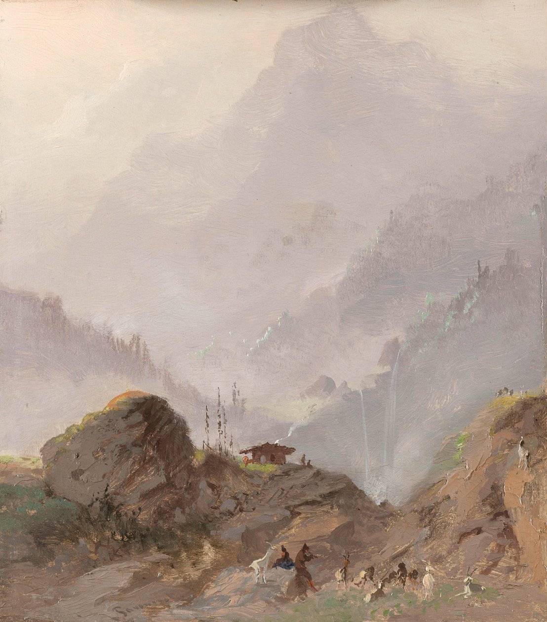 Bergslandskap i Tirol med sämskskinn av Johannes Tavenraat