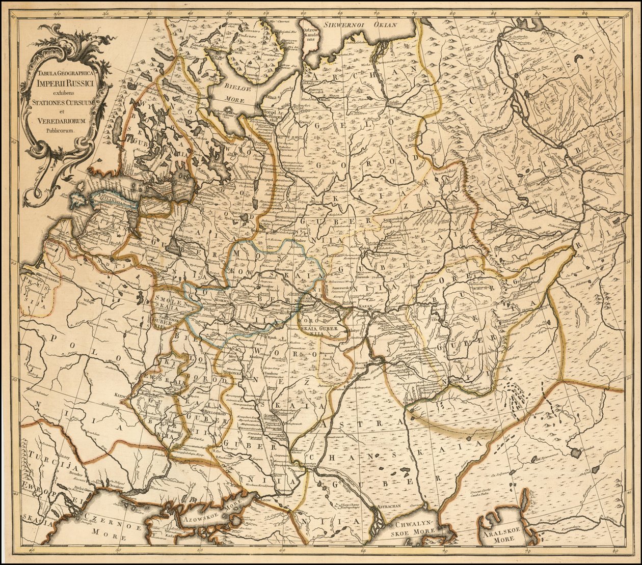1760 års karta över Ryssland av Johannes Treskot av Johannes Treskot