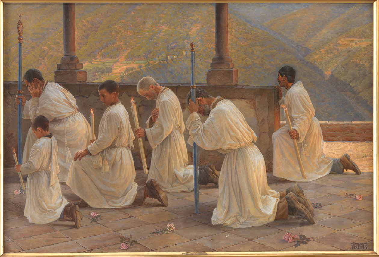 Bön för regn. Procession i Appenninerna av Johannes Wilhjelm
