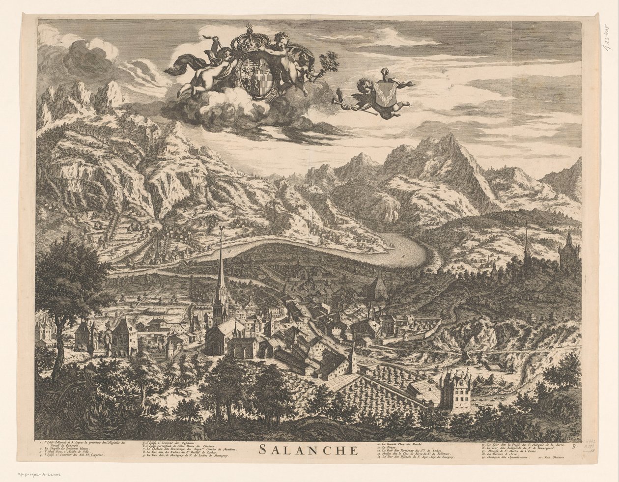 Utsikt över Sallanches Salanche (titel på objekt) av Johannes de Ram