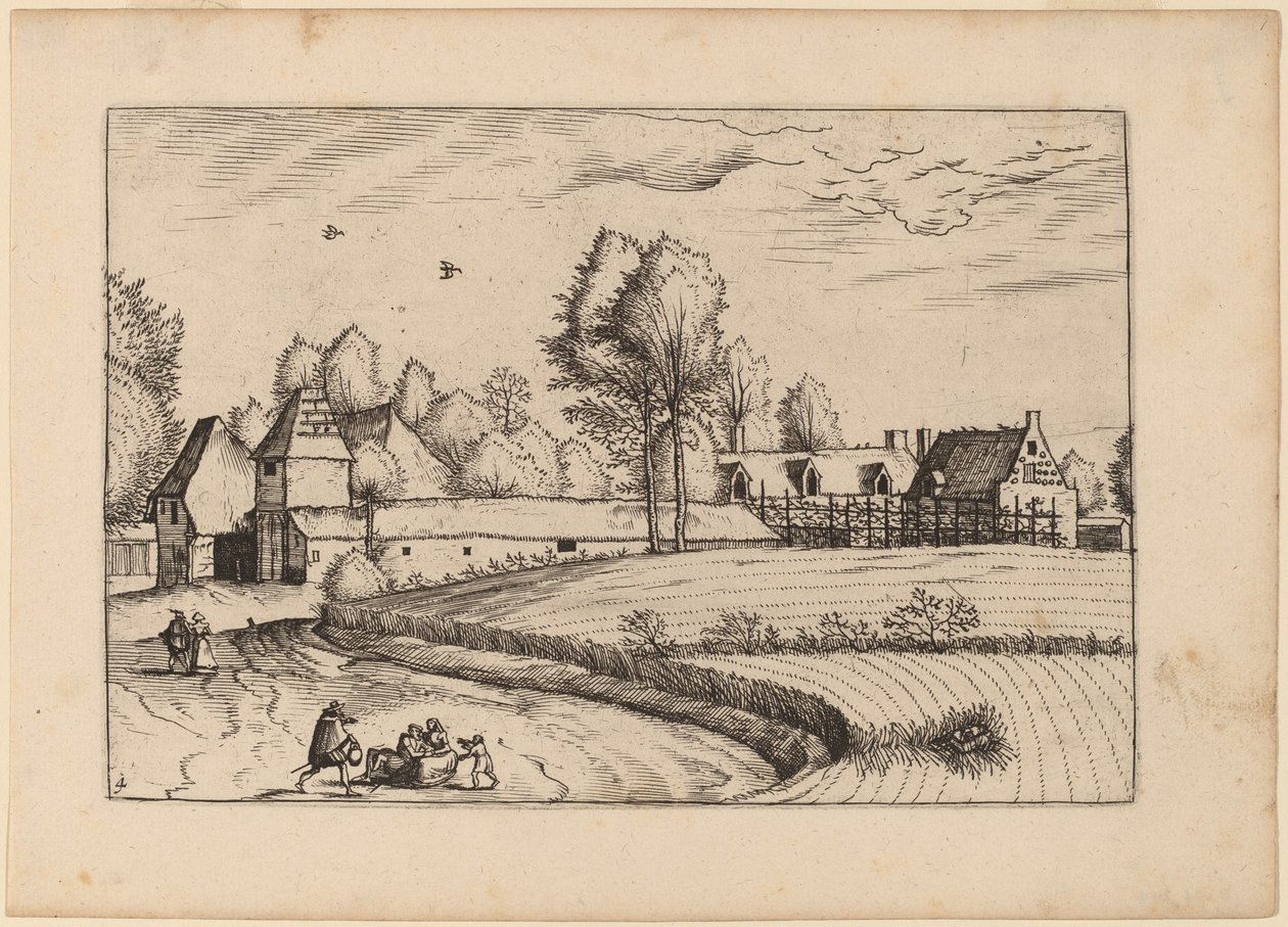 Hus på landet av Johannes van Doetechum, the Elder and Lucas