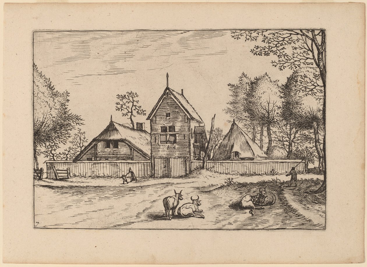 Bondgård av Johannes van Doetechum, the Elder and Lucas