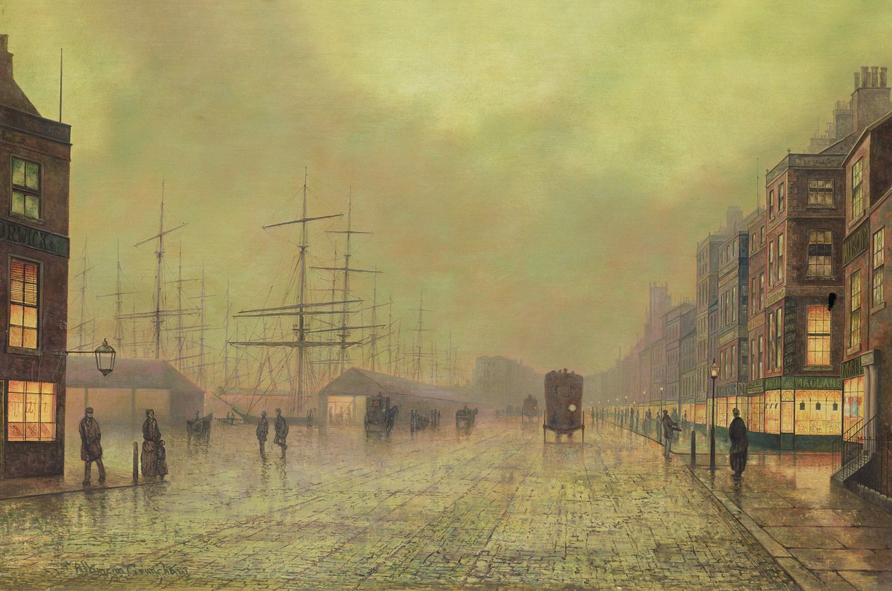 Glasgow Docks av John Atkinson Grimshaw