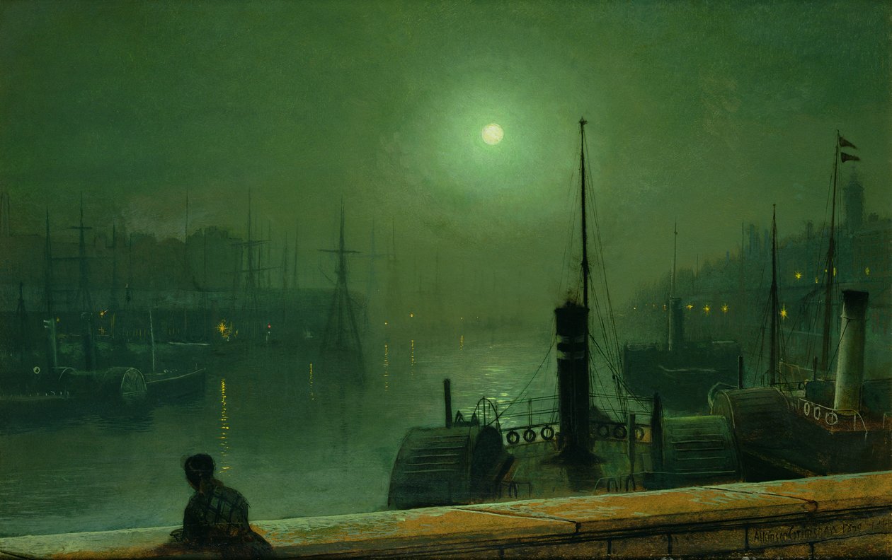 På Clyde, Glasgow, 1879 av John Atkinson Grimshaw