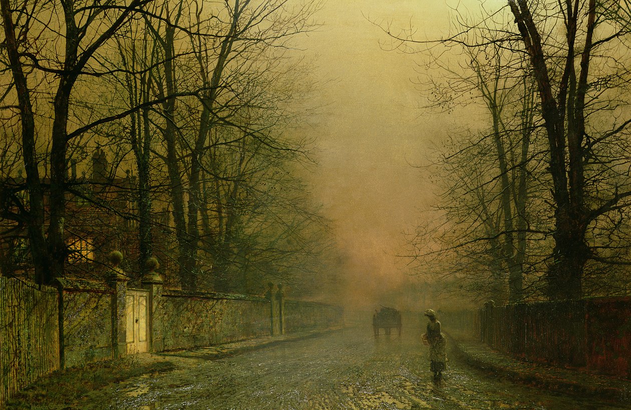 Där de bleka månstrålarna dröjer sig kvar av John Atkinson Grimshaw