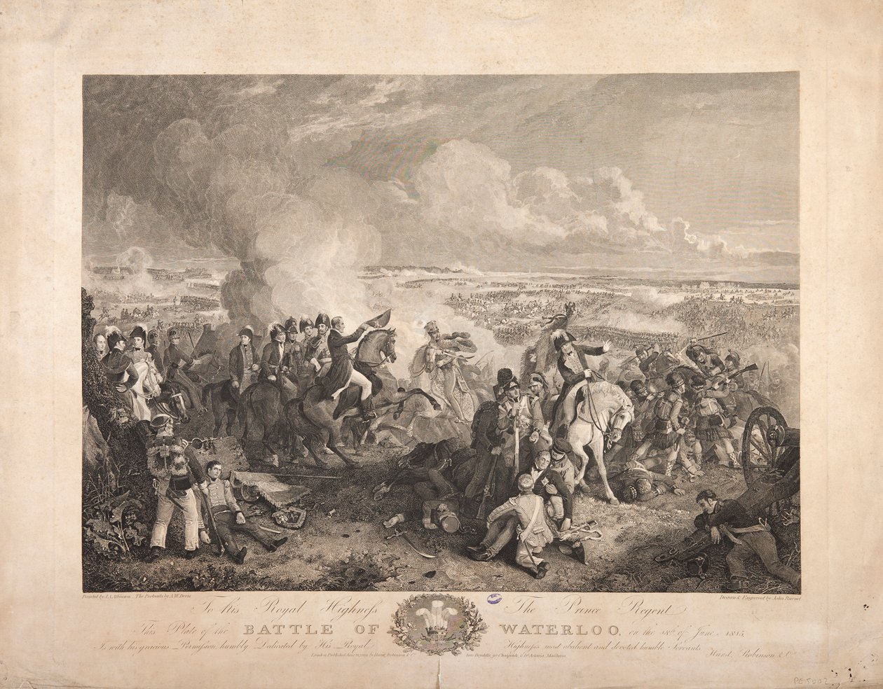 Slaget vid Waterloo, graverad av John Burnet, 1819 av John Augustus Atkinson