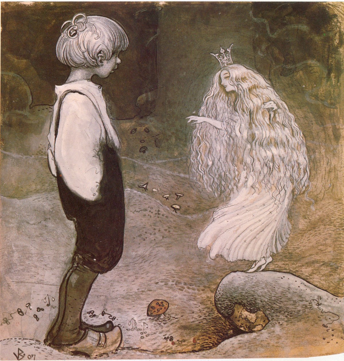 At that moment she was changed by magic to a wonderful little fairy av John Bauer