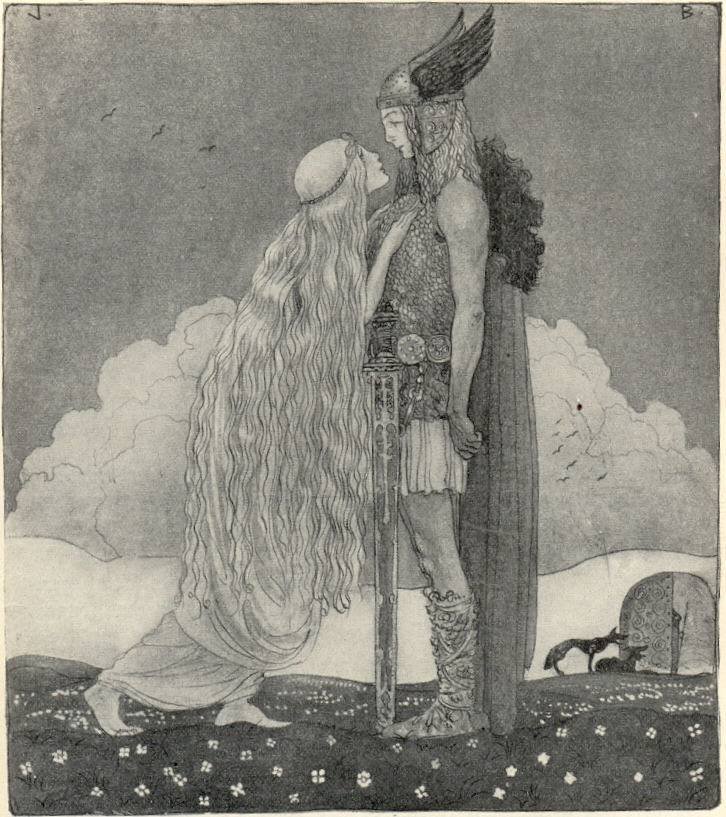 Freyja and Svipdag av John Bauer