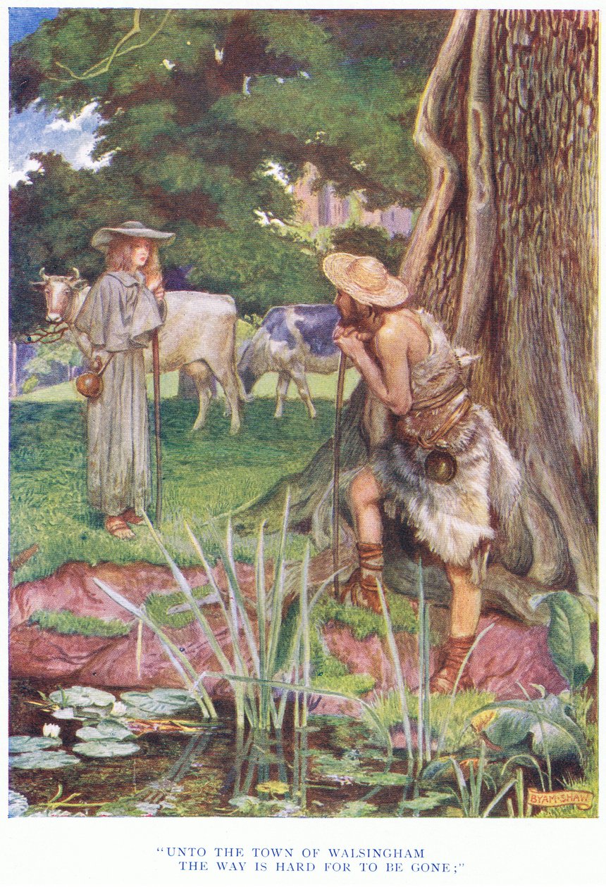 Till staden Walsingham är vägen svår att vara borta, 1928 av John Byam Liston Shaw