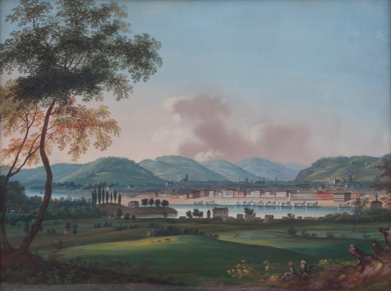 Cincinnati bakom Newport Barracks av John Caspar Wild