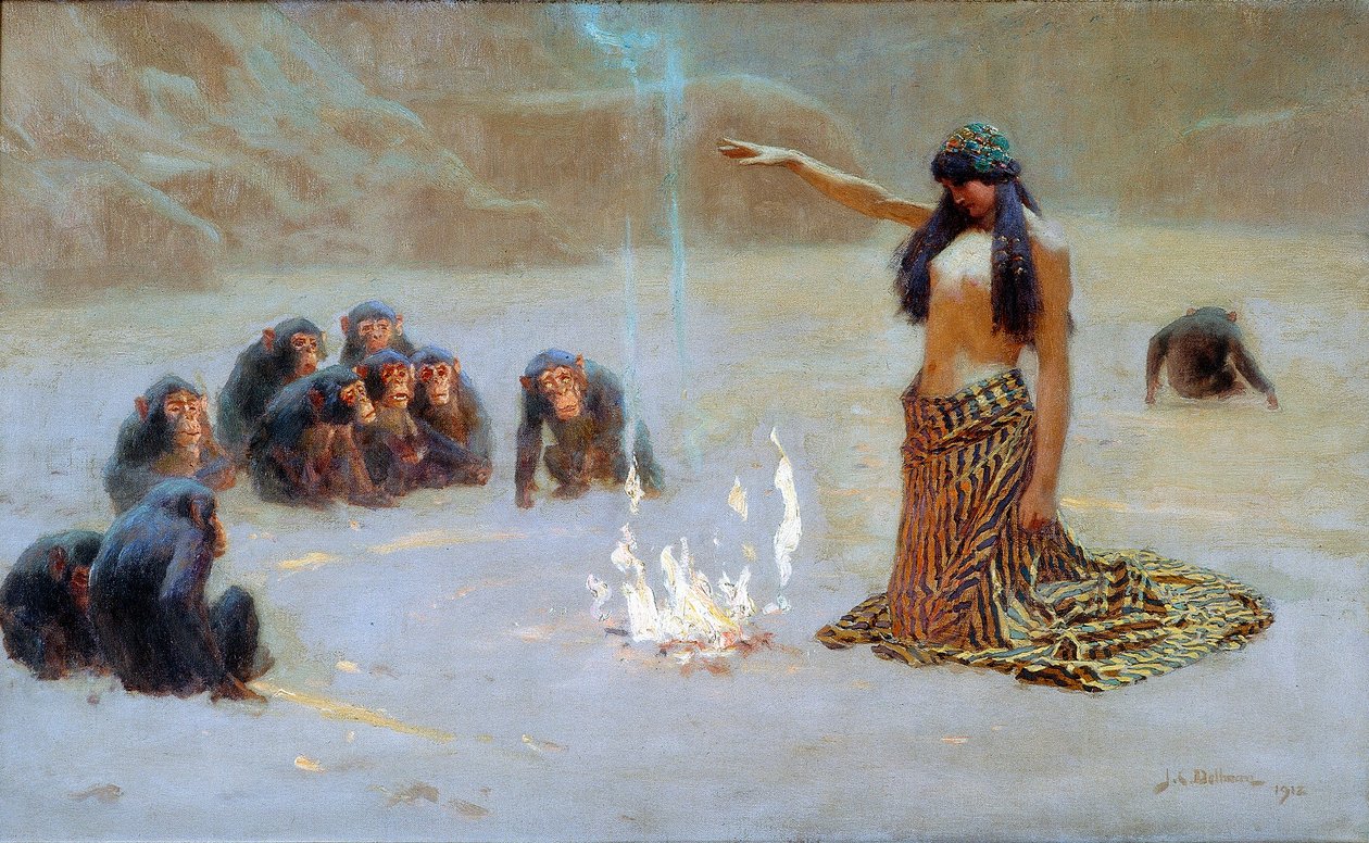 Studie för "Det okända", 1912 av John Charles Dollman