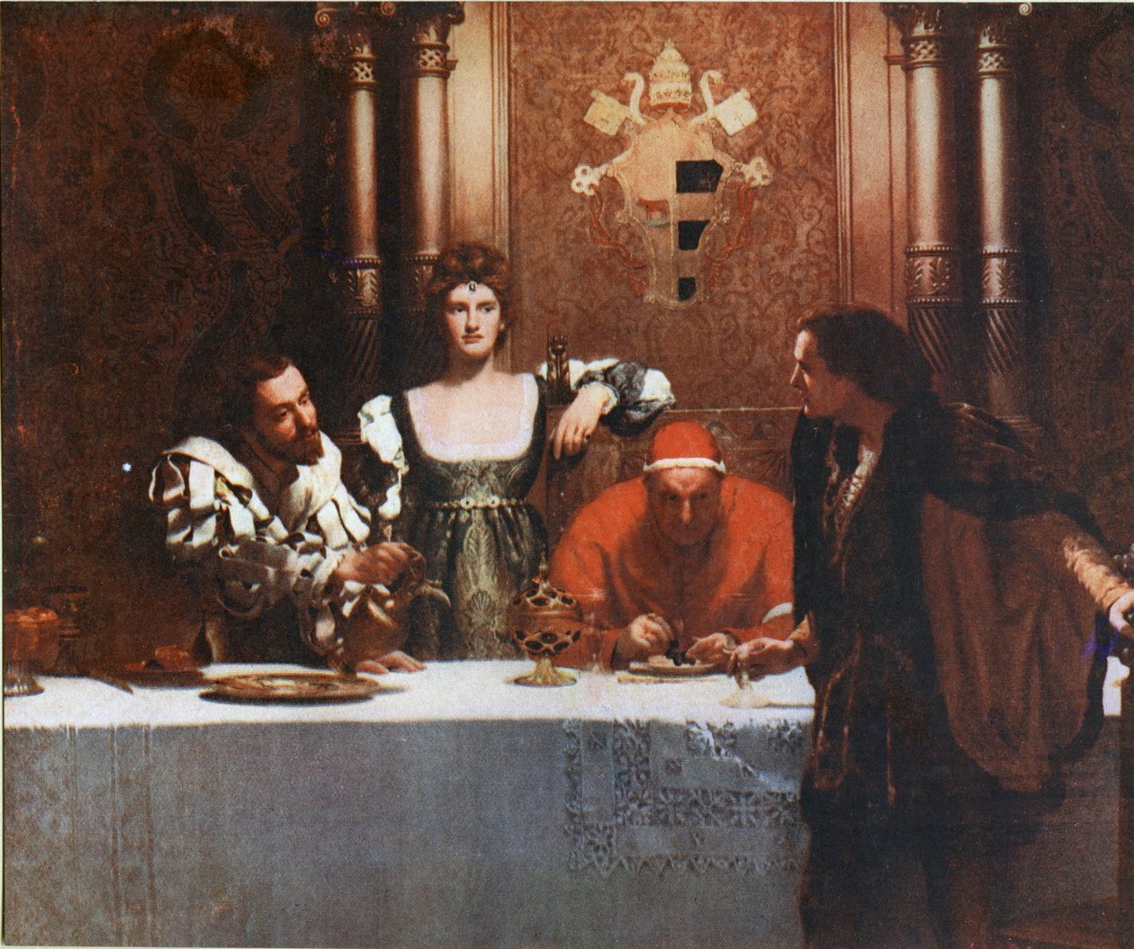  A Glass of Wine with Caesar Borgian av John Collier