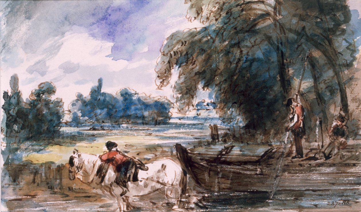 En pråm på Stour av John Constable