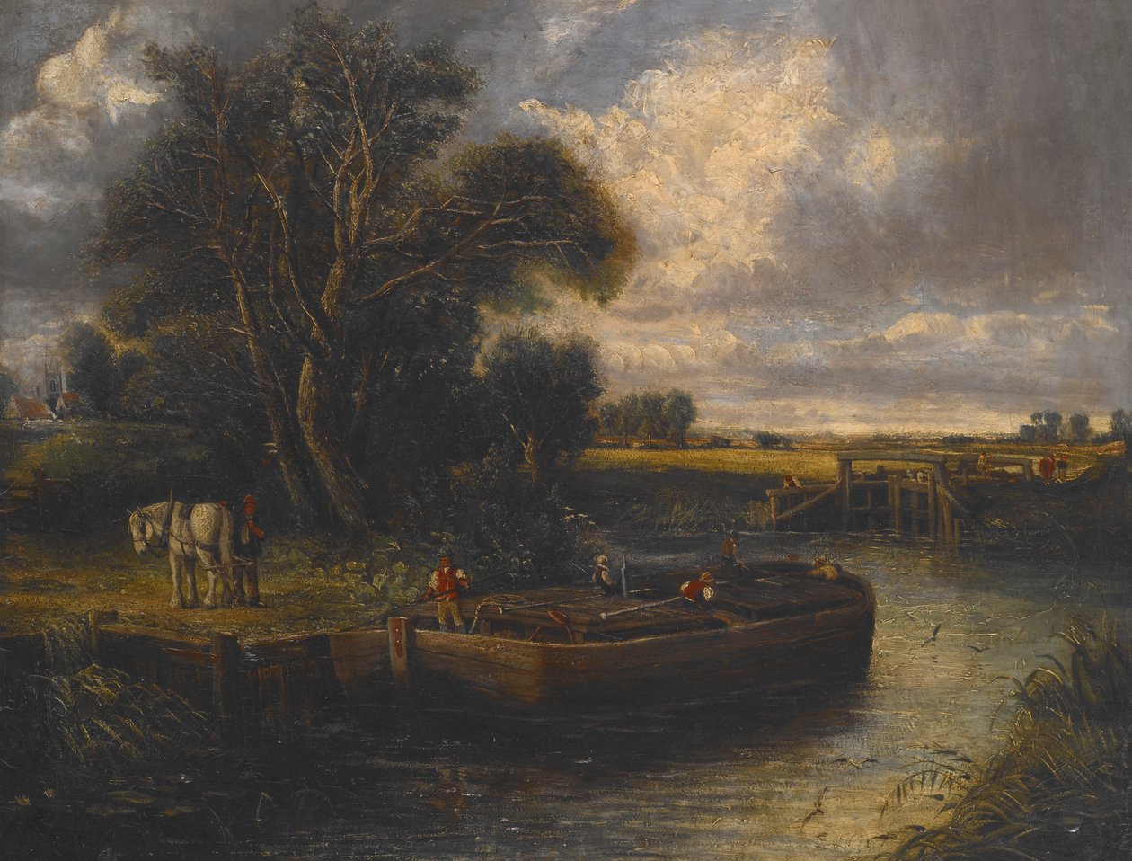 Barge on the Canal av John Constable