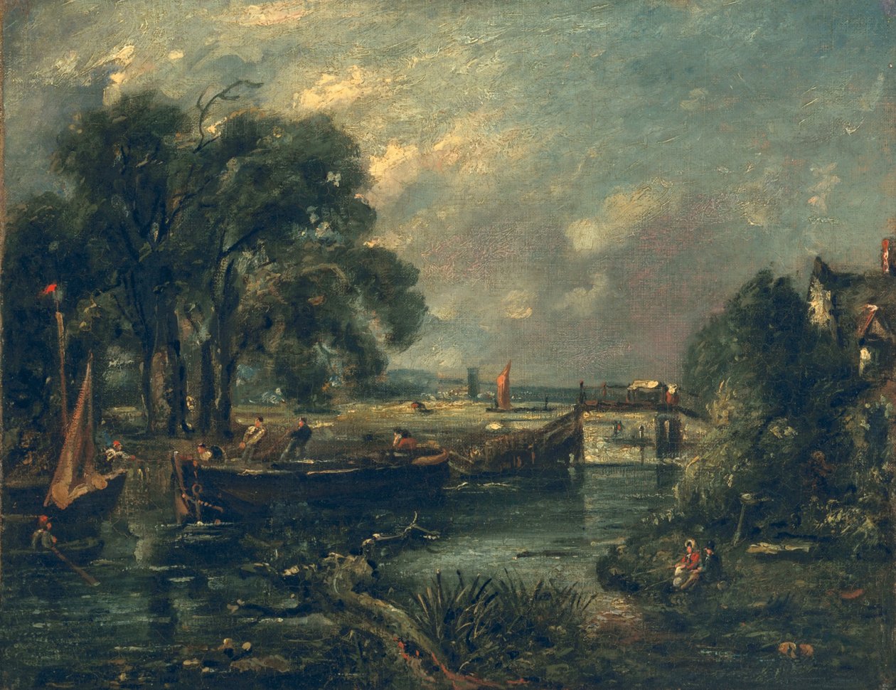 Pråmar på Stour av John Constable