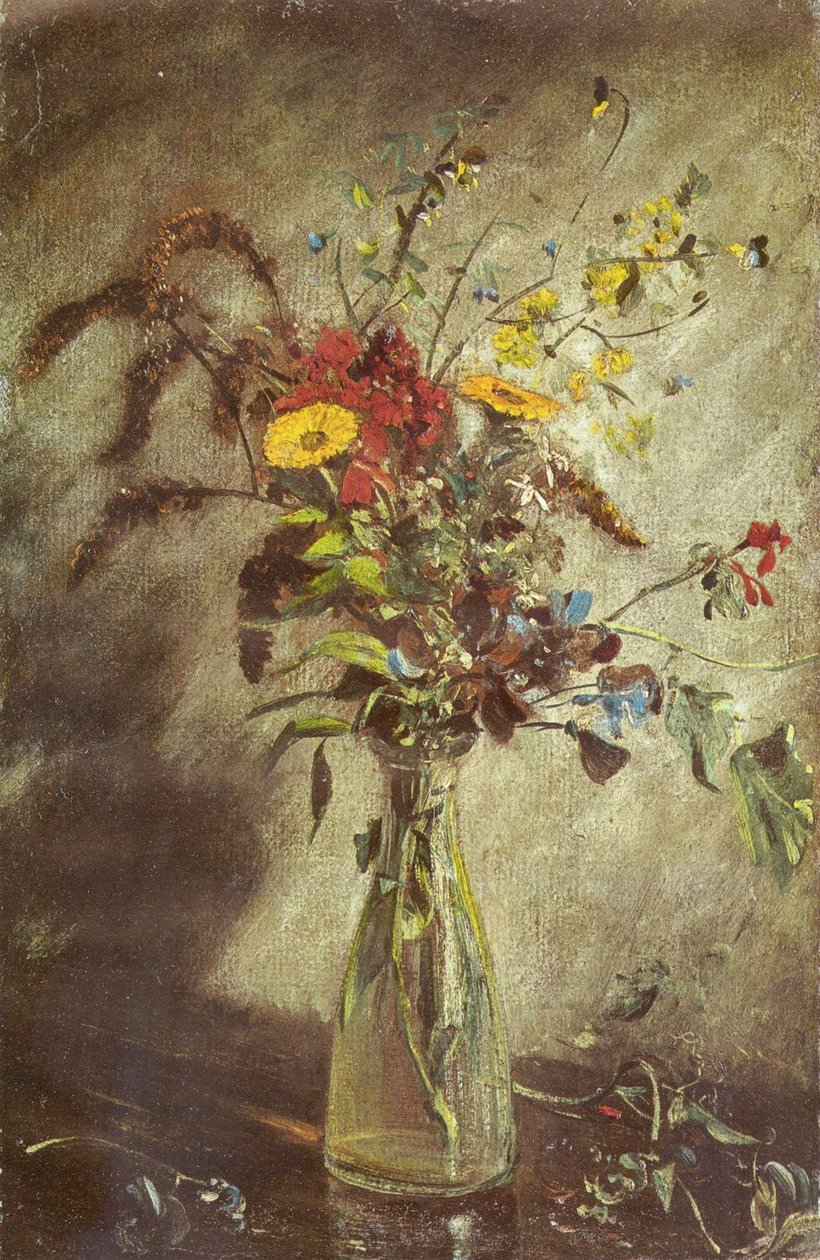Blumen in einer Glasvase av John Constable