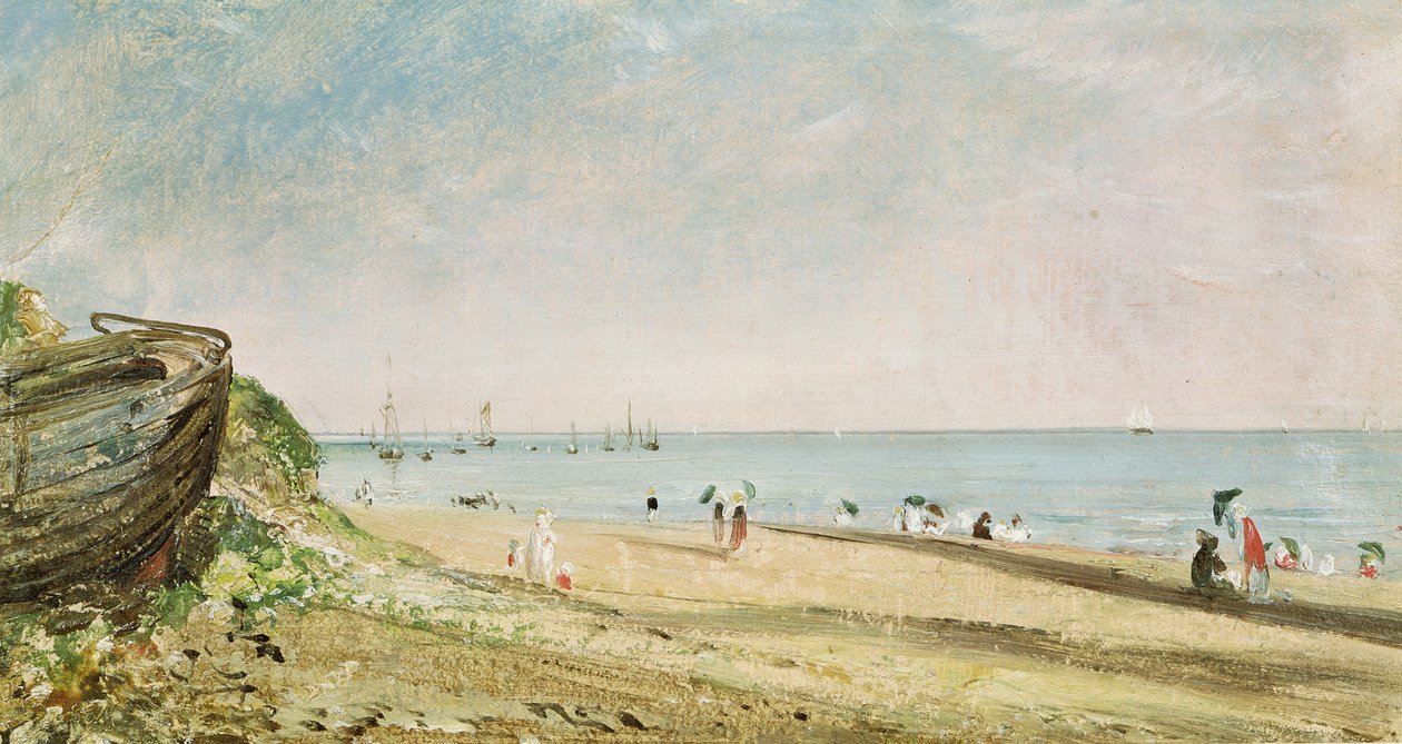 Brighton Beach (olja på papper) av John Constable